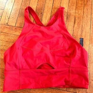 Free People FP Movement Hold My Phone Roll with the punches bra Red Small